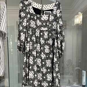 Black and White Floral Dress